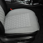 West Llama Linen Car Seat Covers-Breathable & Soft-Front Car Seat Protector Universal Fit 90% Cars,SUVs,Trucks,Diamond Pattern- 1Piece,Gray