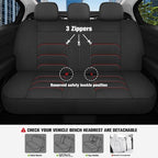 CAROMOP 3D Air Mesh Car Seat Covers Full Set,Breathable and Durable Seat Covers for Cars,Split Bench Compatible,Universal Fit for SUV,Vans,sedans, Trucks, Automotive Interior Covers(5-Seat Black/Red)