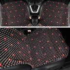 LACDL Beaded Car Seat Covers for Cars, Cooling Bead Seat Cover for Trucks & SUVs - Auto Ventilated Seat Cooler Pad, Natural Wood Breathable Beads - Sweat Protector for Summer, Stars