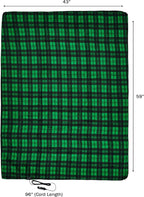 Heated Blanket - 12-Volt Electric Blanket for Car, Truck, SUV, or RV - Portable Winter Car Accessories for Camping or Travel by Stalwart (Green and Black Plaid)