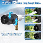 JOEJET Downstream Injector for Pressure Washer, Adjustable Chemical Injector Kit, Variable Power Washer Long Range Nozzle External Injection, 1/4 Inch Quick Connect