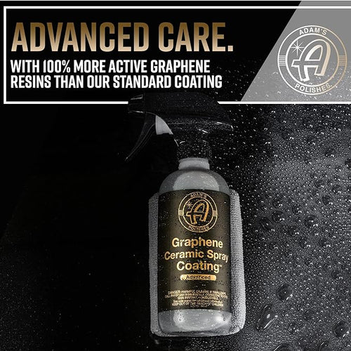 Adam's Advanced Graphene Ceramic Spray Coating Kit - 18+ Months Sprayable Graphene Oxide Ceramic Coating for Cars, Boats, RV's & Motorcycle - Adds Extreme Gloss, Depth, Shine & Protection