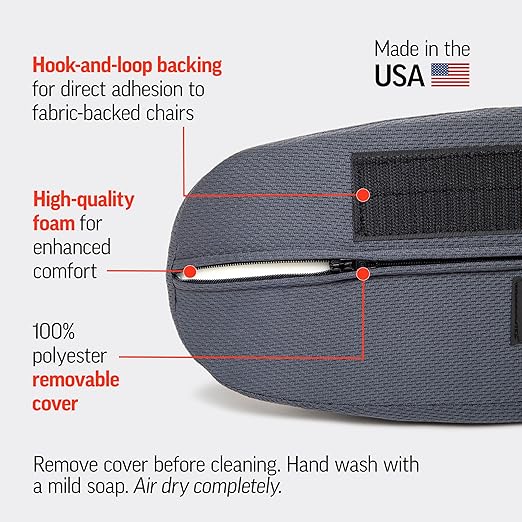 OPTP The Original McKenzie SuperRoll - USA-Made Low Back Lumbar Pillow for Office Chair Lumbar Support, Car Back Support Seat Cushions and Travel. The Preferred Lumbar Cushion by Physical Therapists.