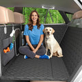 Upgraded Durable Hard Bottom Dog Car Seat Cover with EPE Sponge Cushion,Foldable Dog Rear Seat Protector,Waterproof Dog Hammock for Car, Seamless Dogs Back Seat Extender for Car SUV Truck(L)