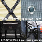 ALL-TOP Spare Tire Trash Bag, Heavy Duty Truck Tailgate Trash Bag, Cargo Storage Bag for Jeep, Truck, SUV or Car, Fit up to 40'' Tire (Rhino Grey)