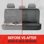 Motor Trend SpillGuard Waterproof Rear Bench Car Seat Cover, Black Stitching – Split Bench Rear Seat Protector with Neoprene Padding, Back Seat Cover for Kids & Dogs, Car Interior Covers