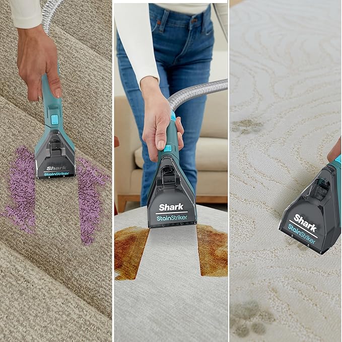 Shark R-EX205 CarpetXpert Carpet, Area Rug & Upholstery Cleaner with StainStriker, Built-in Spot & Stain Cleaner, Teal - Certified , EX200 Series (Renewed)
