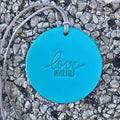 Air Flair | Leather Car Air Freshener | Love Never Fails (Turquoise, 2) Warm Vanilla Sugar Scent