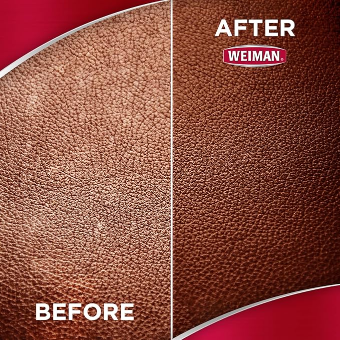 Weiman Leather Cleaner Wipes - Clean Condition UV Protection Help Prevent Cracking or Fading of Furniture, Car Interior, Couch, and Shoes, 2 Pack with Microfiber Cloth