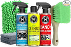 Wontolf Complete Car Wash Cleaning Kit, Car Interior Detailing Kit with Car Wash Soap, Interior Detailing Cleaner, Wheel Cleaner, Wheel Brush, Dying Towel, for Cars Trucks RVs SUVs