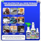 ZORBX Unscented Multipurpose Odor Eliminator 3 items Bundle: 2 Oz + 16 Oz + 32 Oz - Used in Hospitals & Healthcare Facilities - Advanced Trusted Formula - Perfect Bundle to Get Rid of Unpleasant Odors