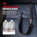 Tuff Pupper Dog Car Safety Belt | Adjustable 16–26" Latch Hook Seatbelt Restraint for Dogs | Heavy-Duty Nylon Webbing, All-Metal Hardware & 360° Swivel Carabiner | Universal Fit for Cars, Trucks & SUV