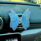 3 Pcs Embroidery Fragrance gradient Butterfly Decoration, Butterfly Car Vent Clips, Embroidery Fragrance Butterfly Car Air Freshener Clip Charm Car Inter Decor Cute Car Accessories for Women Girls