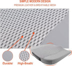 Car Seat Cushion, Comfort Memory Foam Car Cushions for Driving - Sciatica & Lower Back Pain Relief, Driver Seat Pillow for Auto, Office Chair, Wheelchair - 4D Mesh Gray