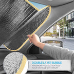 BDK Golden Sunset Palm Trees Front Windshield Sun Shade Accordion Folding Cute Car Window Shades for Truck & Car Sunshade Shield for Sun UV Rays - Visor Protector Keeps Vehicle Cool - 58 x 27 inches