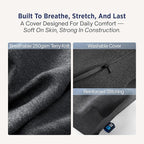 Lumbar Support Pillow for Office Chair - Lower Back Pain Relief Cushion with Adjustable SpineAlign™ Bolster, Memory Foam Pillow for Car, Couch, Gaming Seats - Dual Straps, Dark Grey