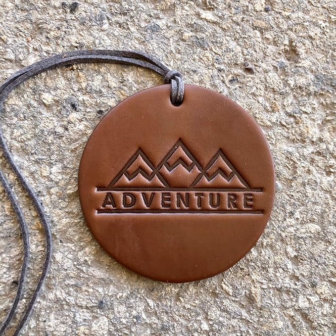 Air Flair | Leather Car Air Freshener | Adventure (Brown, 4) Butt Naked Scent)