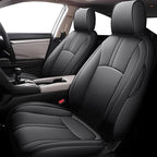 AOMSAZTO Custom Fit for Honda Civic Seat Covers Sedan LX 2016 2017 2018 2019 2020 2021 Ful Set Faux Leather Car Seat Covers Black