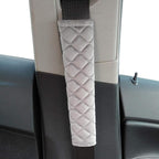 4 Pack Universal Car Seat Belt Pads, Adult Seat Belt Shoulder Strap Covers Harness Pad for Car/Bag,Soft Comfort Helps Protect You Neck Shoulder from The Seat Belt Rubbing（Gray）