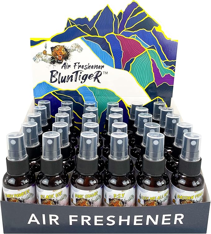 High Concentrated Strong Oil Based Air Freshener 30ml/1oz Car, Room, Home and Bathroom Deodorizer & Odor Eliminator Spray (BlunTiger 30 Set)