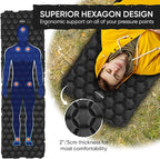 POWERLIX Sleeping Pad – Ultralight Inflatable Sleeping Mat, Ultimate for Camping, Backpacking, Hiking – Airpad, Inflating Bag, Carry Bag, Repair Kit – Compact & Lightweight Air Mattress (Black)