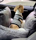 Alansma Portable Car Dog Crate Detachable Seat Belt Fastening Car Dog Kennel Seats Suitable for Small and Medium-Sized Dogs and Cats, Grey, Medium