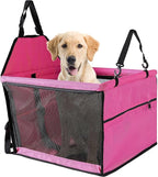 Dog Car Seat for Medium Sized Dog, Booster Car Seat with Clip-On Safety Leash, Fits Both Front and Rear Seats, Pet Seat for Medium Pets Under 50 Lbs, Pink L