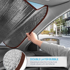 BDK Front Windshield Shade-Accordion Folding Auto Sunshade for Car Truck SUV-Blocks UV Rays Sun Visor Protector-Keeps Your Vehicle Cool - 58 x 27 Inch (AS-602)