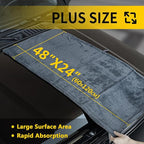 2 Pack Car Drying Towels (48”x24”),Extra Large Double-Twist Pile Drying Towels Car Detailing for Car Care Wash,Car Super Cleaning Supplies Accessories kit,Ultra Absorbency