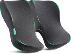 Medisana Extra Large Seat Cushion, Seat Cushions for Office Chairs, Car Seat, Wheelchair - Sciatica & Tailbone & Coccyx Pain Relief Pillow for Driver Sedentary People（Size:19.6 * 16.6 * 3.7 in-Black）