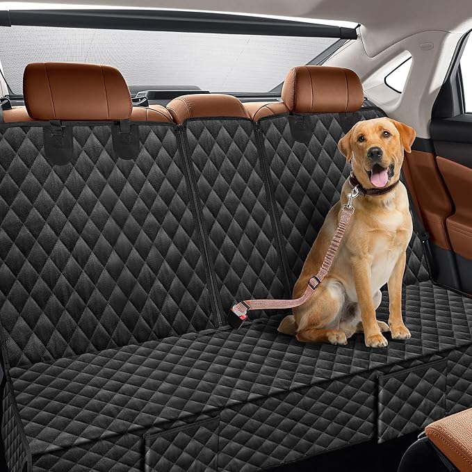 Dog Car Seat Cover for Back Seat Compatible with Nissan Altima Sentra Rogue Maxima Kicks Accessories 2000-2025 2026, Waterproof & Non-Slip Car Pet Bench Rear Seat Covers