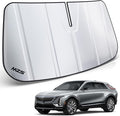 MZS Windshield Sun Shade Compatible with Lyriq 2023-2026, Foldable Car Front Window Sunshade with Storage Pouch, Sun Visor Shield Accessories for Interior Protector