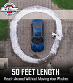 McKillans® Pressure Washer Hose 50 ft - Flexible & Kink-resistant - Steel-Braided & Durable- M22-14mm Stainless Steel Plug - Power Washer Hose - High Pressure 1/4" Inner Diameter - Long 50 ft Reach