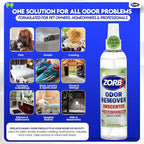 ZORBX Unscented Odor Eliminator for Strong Odor 7.5 Fl Oz Pack of 2 - Used in Hospitals & Healthcare Facilities - Advanced Formula, Fast-Acting Odor Remover Spray for Dog, Cat, House & Carpet