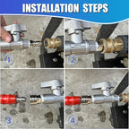 M MINGLE Ball Valve Pressure Washer, 3/8" Quick Connect Ball Valve for Power Washer Hose, 5000 PSI