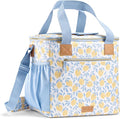 Fit & Fresh, 24-Can Soft Cooler Bag Insulated Leak-Resistant, Portable Soft Cooler, Large Cooler, Soft Sided Cooler Bag, Travel Cooler, Lemon Vines
