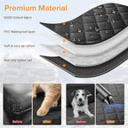 XHRING Dog Car Seat Cover for Honda CRV HRV CR-V HR-V Accord Civic LX EX EX-L EX-L Navi Touring 2000-2025 2026 Back Seat Accessories, Scratchproof Pet Bench Backseat Covers with Two Big Pockets