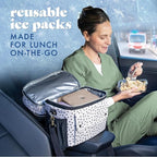 Cool Coolers by Fit & Fresh Slim Ice Packs, Quick Freeze Reusable Ice Packs for Lunch Boxes & Coolers, Long-Lasting, Space Saving Lunch Ice Packs, Taupe, 4Pk