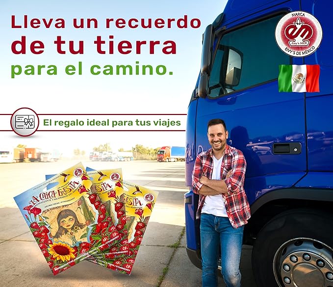 3pcs La Chica Fresita Car Air Freshener - 4 Weeks Long-lasting Strawberry Scent - The Must-have Rear View Mirror Hanging Accesory for Trucks and Vans - Strong & Proudly Mexican Automotive Fragrance