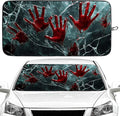 Bloody Handprints Car Windshield Sun Shade Foldable Sunshade Front Window Cover Sun Visor Protector Accessories (59x27.5 inches)