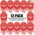 Chemical Guys Hanging Air Freshener, Fresh Cherry Scent 12 Pack, Great for Cars, Trucks, SUVs, RVs, Home, Garage, Workspace, Dorm Room & More (4 x 3 Packs) - AIR40604