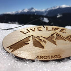 Arotags Wooden Car Air Fresheners - Long Lasting Backwoods Birch Scent Diffuses for 365+ Days - Includes Mountain Adventurer Hanging Mirror Diffuser and Fragrance Oil - 100% American Made