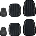 Luxury PU Leather Auto Seat Cover Protector Rhinestone Crystal Glitter Vehicles Front Seat Pad Mat Bling Bling Diamond Car Interior Accessories for Women, Lady - Universal Fit Black 2Seats