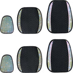 Bling Crystal Diamond Sparkly Glitter Car Seat Cover Premium PU Front Seat Protector Pad Works with 95% of Vehicles Bling Bling Rhinestones Auto Interior Accessories for Women Color 2Seats