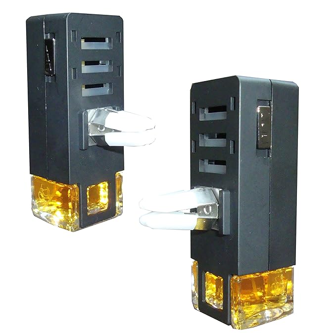 2-Pack Differen Luxury Fragrance Vent Clip Car Air Freshener Black Vanilla Scent