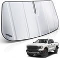 MZS Windshield Sun Shade Compatible with Ranger 2024-2026, Foldable Truck Sun Shade Shield with Storage Pouch, Front Window Visor Sunshade Accessories for Interior Protector