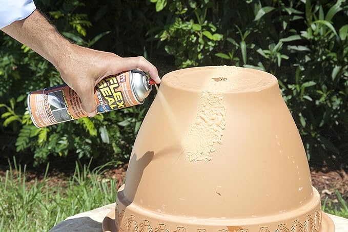 Flex Seal, 14 oz, Terracotta, Stop Leaks Instantly, Waterproof Rubber Spray On Sealant Coating, Perfect for Gutters, Wood, RV, Campers, Roof Repair, Skylights, Windows, and More