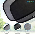 Enovoe Car Window Shades for Baby (4 Pack) - 21"x14" - Sun Shade Blocker, Cling - Glare Shield and UV Rays Protection for Your Child - Side Windows Screens for SUV- Mesh Window Shades for Car Baby