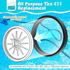 6 Pcs Pool Cleaner All Purpose Tire Replacement Part Compatible with Polaris 280 360 380, TR35P, TR36P, C11 C-11, C11 Replacement Tire for Pool Cleaner