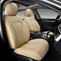 FLORICH Seat Covers for Cars, Waterproof Seat Covers, Leather Car Seat Covers 2 Pack, Universal Seat Cushion Protector for Most Cars Trucks SUV-Beige